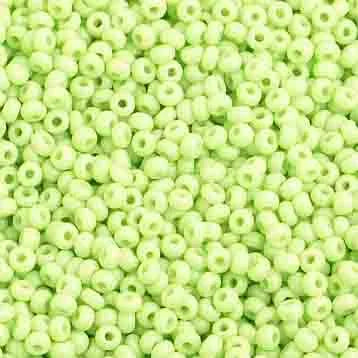 8/0 Czech Seed Beads #53410V Opaque Lime 22g