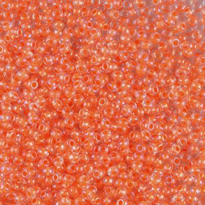 8/0 Czech Seed Beads #58589V Peach Ceylon AB 22g