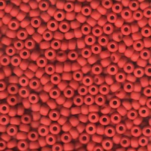 6/0 Miyuki Seed Beads #0408F Opaque Matte Red 20g