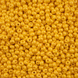 8/0 Czech Seed Beads #041 Permalux Dark Yellow 22g