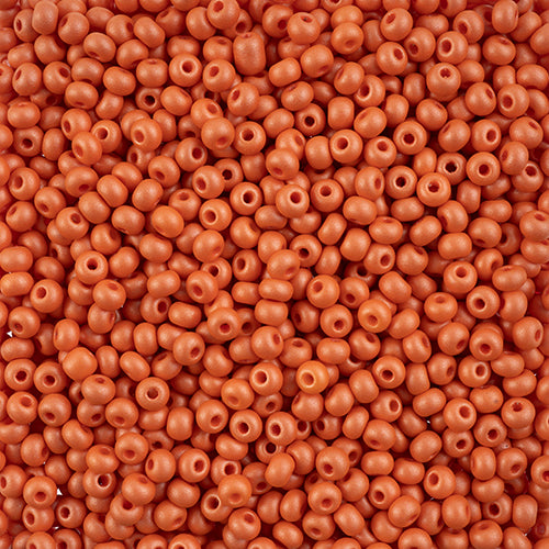 8/0 Czech Seed Beads #043 Permalux Orange 22g