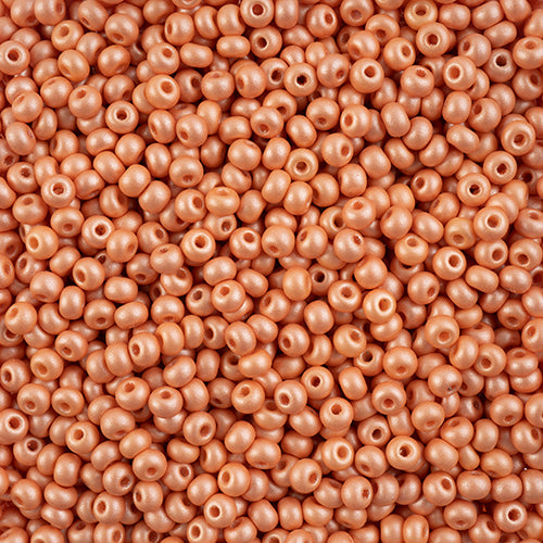 6/0 Czech Seed Beads #124 Permalux Apricot 24g