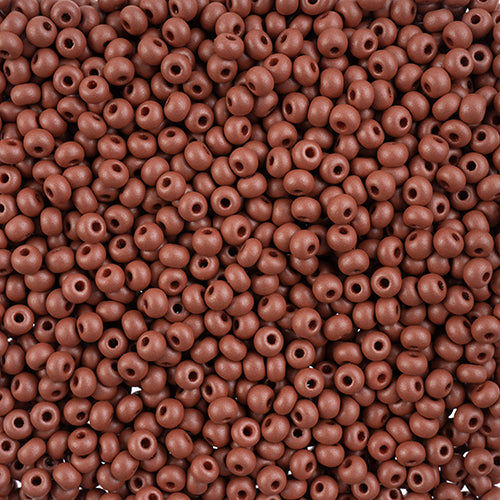 6/0 Czech Seed Beads #126 Permalux Brown 24g