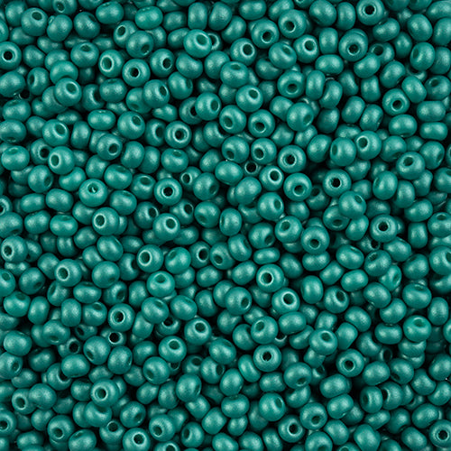 8/0 Czech Seed Beads #056 Permalux Sea Green 22g