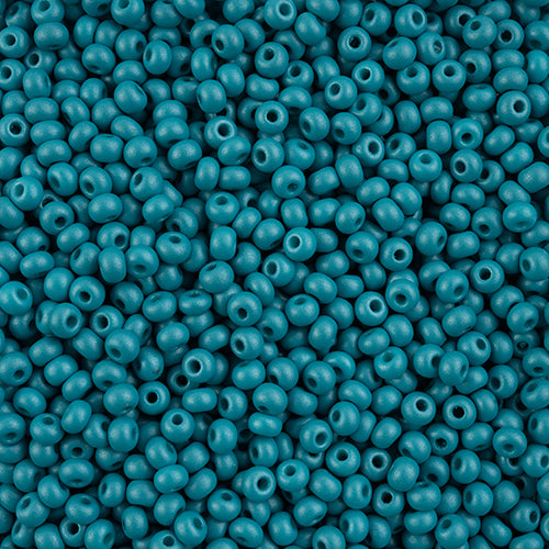 6/0 Czech Seed Beads #137 Permalux Teal 24g