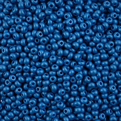 8/0 Czech Seed Beads #060 Permalux Blue 22g