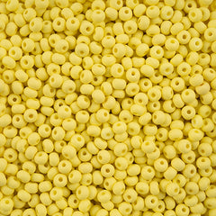 8/0 Czech Seed Beads #062 Permalux Matte Light Yellow 22g