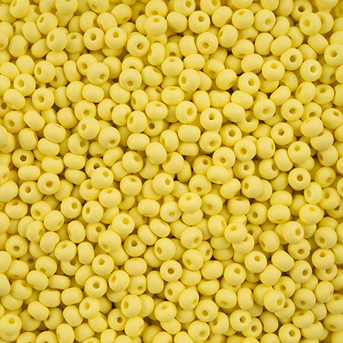 6/0 Czech Seed Beads #142 Permalux Matte Light Yellow 24g