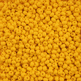 6/0 Czech Seed Beads #143 Permalux Matte Dark Yellow