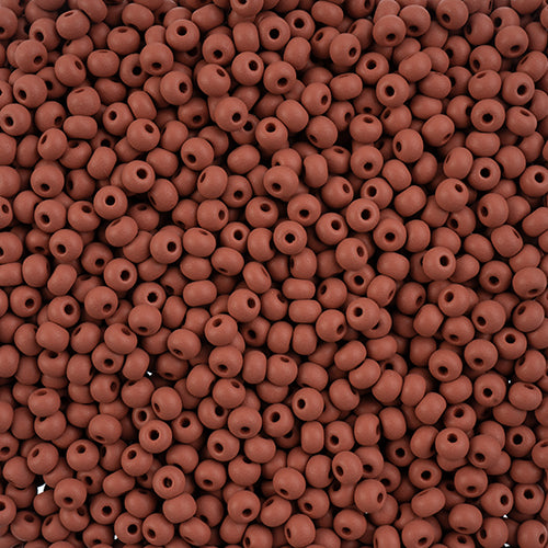 6/0 Czech Seed Beads #148 Permalux Matte Brown 24g