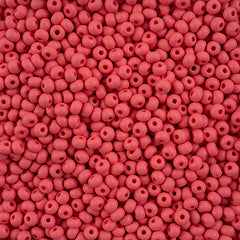 6/0 Czech Seed Beads #149 Permalux Matte Red 24g