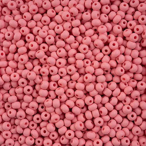 6/0 Czech Seed Beads #150 Permalux Matte Pink 24g