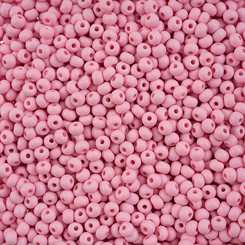 6/0 Czech Seed Beads #151 Permalux Matte Light Pink 24g