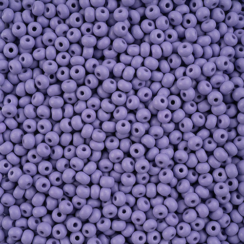 6/0 Czech Seed Beads #155 Permalux Matte Lavender 24g