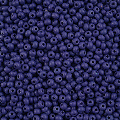 8/0 Czech Seed Beads #076 Permalux Matte Dark Violet 22g