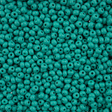 6/0 Czech Seed Beads #158 Permalux Matte Sea Green 24g