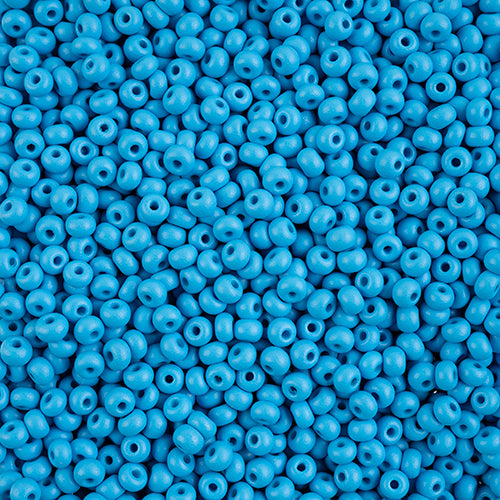 8/0 Czech Seed Beads #080 Permalux Matte Dark Turquoise 22g