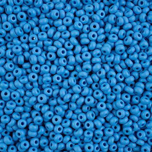 8/0 Czech Seed Beads #081 Permalux Matte Light Blue 22g