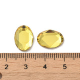 Rhinestone Cabochons, Oval 14x10mm Citrine 4/pk