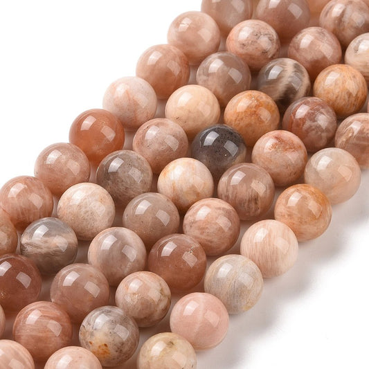 8mm Sunstone (Natural) Beads 15-16" Strand