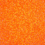 8/0 Czech Seed Beads #01516V Colour Lined Neon Orange 22g