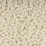 11/0 Czech Seed Beads #01469 Pearl White Luster Terra 23g