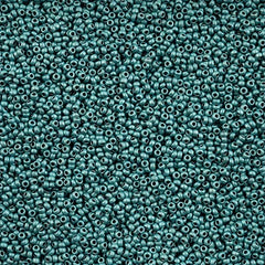 11/0 Czech Seed Beads #43207 Metallic Terra Matte Aqua 24g