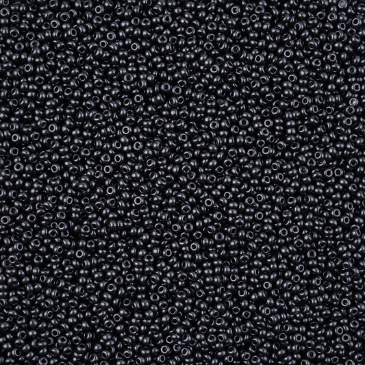 11/0 Czech Seed Beads #43217 Pearl Navy Jet Terra 23g