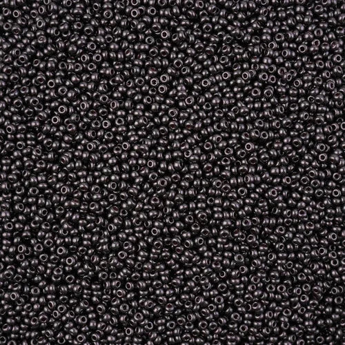 11/0 Czech Seed Beads #43226 Pearl Black Jet Terra 23g