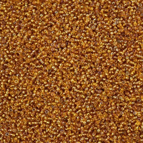 11/0 Czech Seed Beads #43231 Silver Lined Rainbow Gold 23g