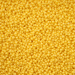 11/0 Czech Seed Beads #43234 Op Yellow Chalk Solgel 23g