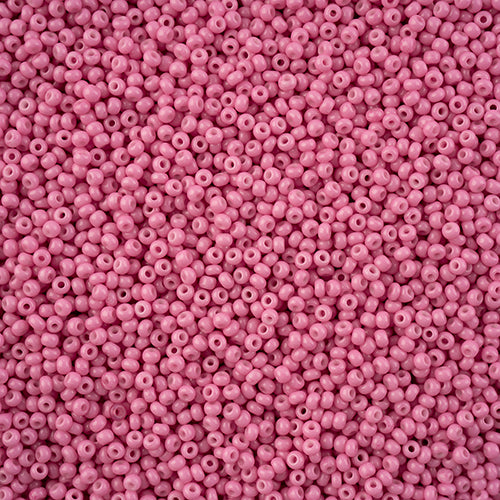 11/0 Czech Seed Beads #43237 Op Bubblegum Pink Chalk Solgel 23g