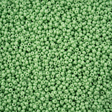 11/0 Czech Seed Beads #43250 Op Dk Green Chalk Solgel 23g