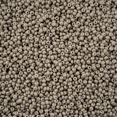 11/0 Czech Seed Beads #43255 Op Grey Chalk Solgel 23g