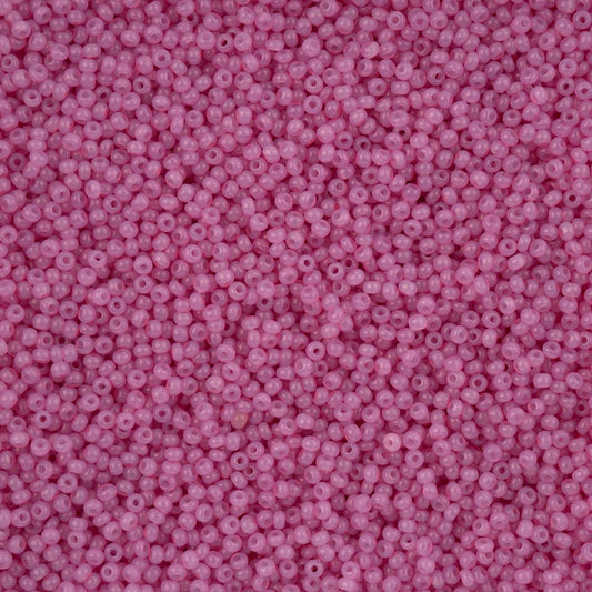 11/0 Czech Seed Beads #43259 Alabaster Fuchsia Solgel 23g