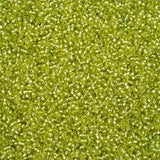 11/0 Czech Seed Beads #43294 Silver Lined Light Green Solgel 23g