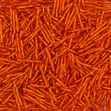 20mm Twisted Czech Bugle Beads Silver Lined Orange 25g Bag