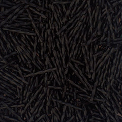 25mm Twisted Czech Bugle Beads Opaque Black 25g Bag