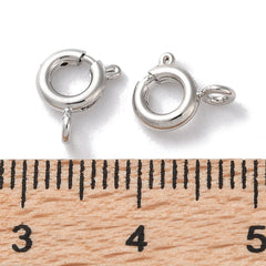 6mm Nickel Spring Ring Clasp 10/pk