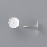 Silver Stainless Earring Studs with 8mm Pad 100/pk