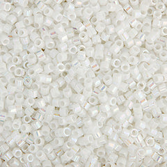 11/0 Delica Bead #0202 White Pearl AB 50g Bag