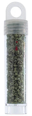 11/0 Delica Bead #2310 Frosted Glazed Rainbow Green 5.2g