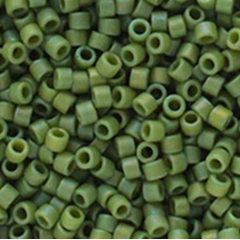 11/0 Delica Bead #2310 Frosted Glazed Rainbow Green 5.2g