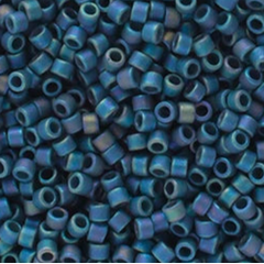 11/0 Delica Bead #2316 Frosted Glazed Rainbow Blue Lapis 5.2g