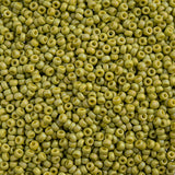 11/0 Miyuki Seed Beads #4697 Frosted Glazed Rainbow Lime 22g