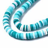 Polymer Clay Heishi Beads, Turquoise Mix 15-16" Strand