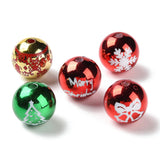 15.5mm Round Acrylic Christmas Bead Mix 5/pk