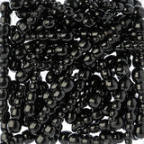 Stacked Fishing Beads 50/pk - Opaque Black