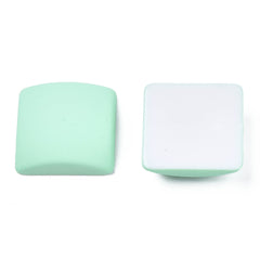 *Resin Cabochons, Square 16mm Pastel Aqua 10/pk