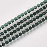 Metal 2mm Emerald Rhinestone Banding 10yd/pk